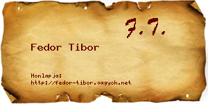 Fedor Tibor névjegykártya
